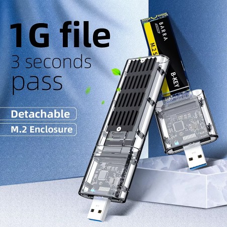 Boîtier SSD M.2 SATA vers USB 3.0 – 5 Gbps Haute Vitesse